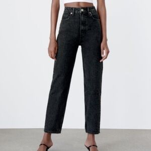 Zara black mom jeans